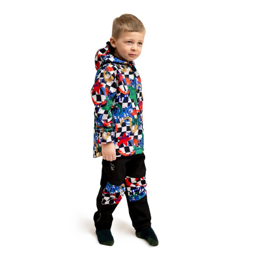 Detská softshellová bunda Duo Play of colors biela Esito