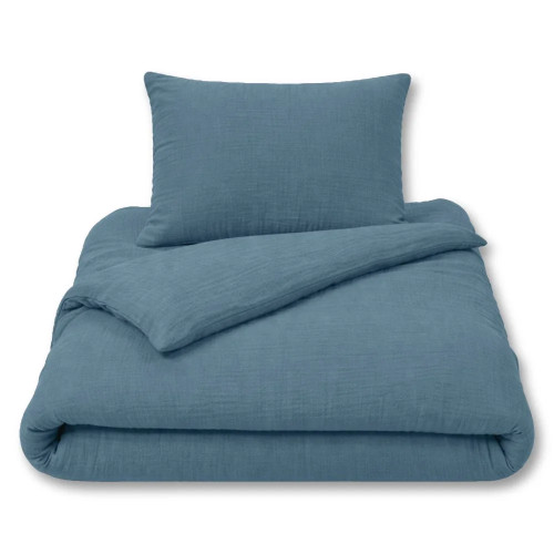 Luxusné detské mušelínové obliečky Denim blue 100 x 135 cm Esito