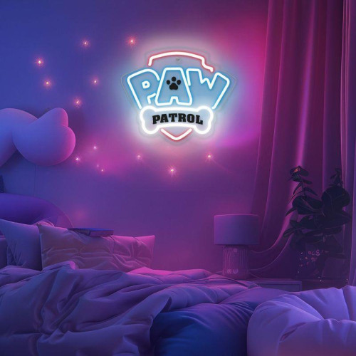 Dekoratívne LED neón Tlapková patrola - Logo