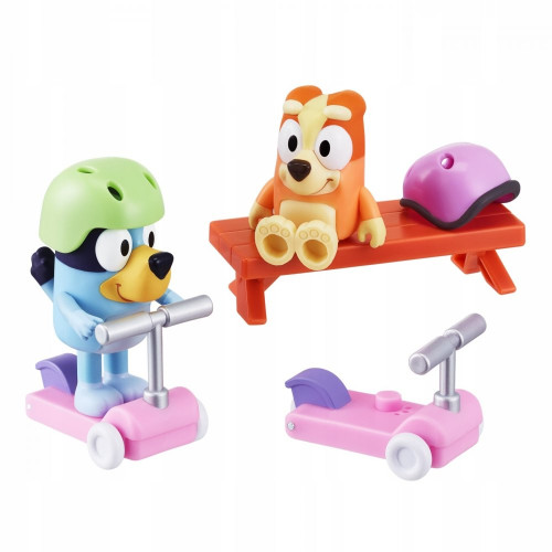 Zábava na kolobežke Bluey a Bingo