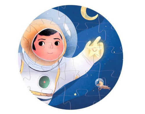 Puzzle v krabici - Astronaut na mesiaci (36 dielikov) Djeco