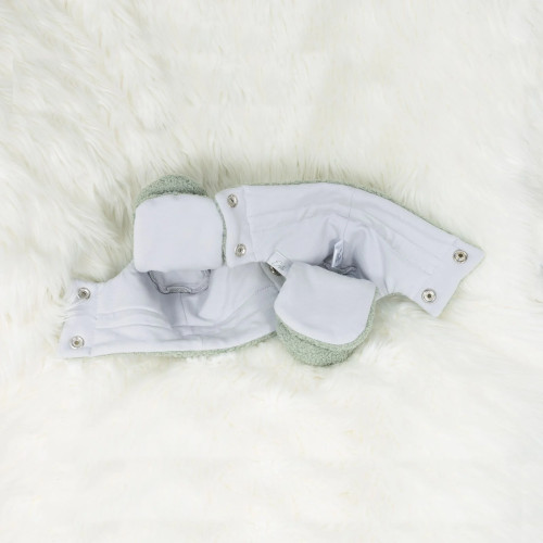 Capačky Teddy fleece double Olive olivová Esito