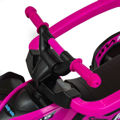 Detské odrážadlo Baby Mix Mega s vodiacou tyčou modré