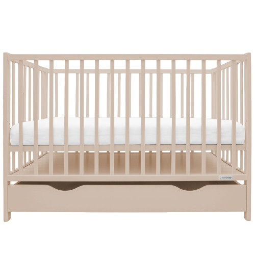 Detská postieľka so šuplíkom Basic kašmírová New Baby
