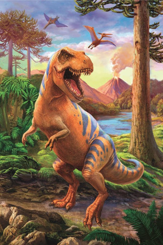 Minipuzzle dinosaury 4 druhy, 54 dielikov