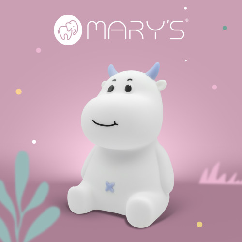 LED silikónová nočná lampička Rgb - kravička Mary's
