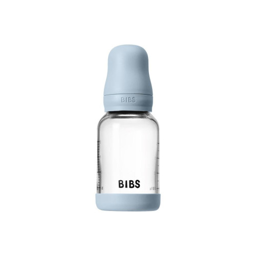 Sklenená fľaša proti kolike so silikónovým cumlíkom 120 ml BIBS