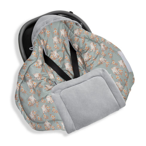 Fusak/zavinovačka/deka do autosedačky Vintage Animals Sky Blue Sleepee