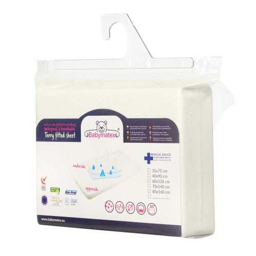 Nepremokavé prestieradlo froté 60x120 cm Babymatex