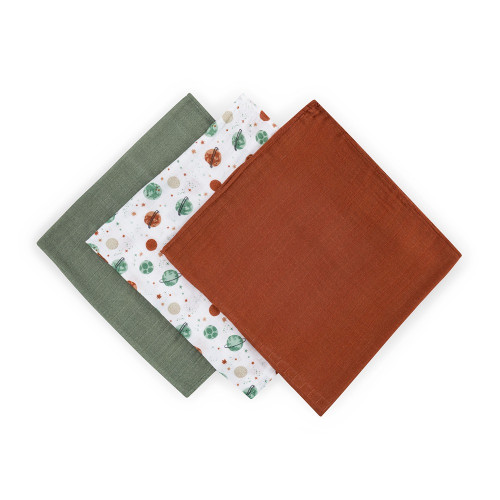 Súprava plienok bambusová mušelínová 3 ks Moussy 68 x 68 cm Petite&Mars