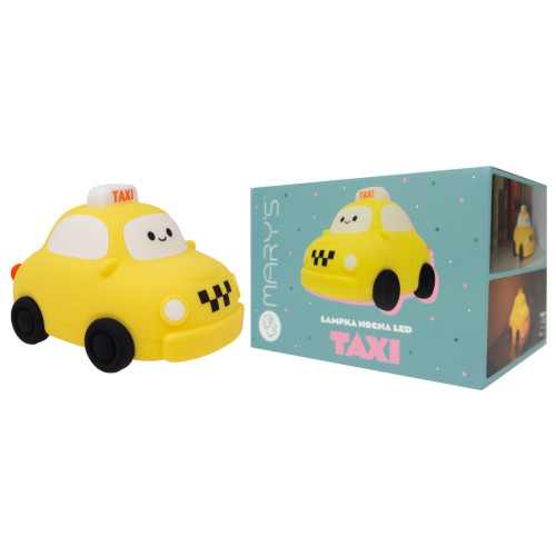 LED silikónová nočná lampička stmievateľná, dotyková - taxi Mary's