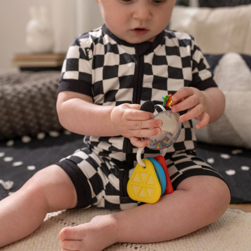 Hryzátko s hrkálkou zebra Zen ™ Shake-a-Shape bez Bpa 0 m+ Baby Einstein