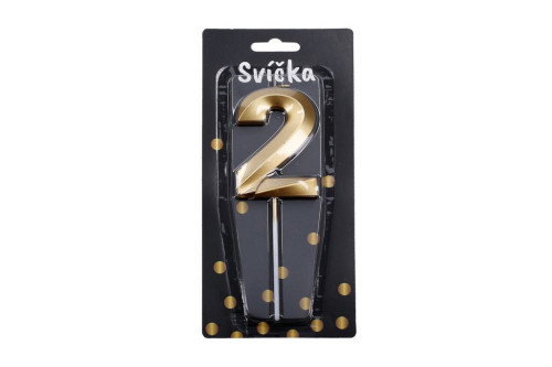 Párty sviečka číslo zlatá