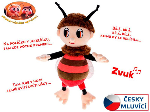 Včelí medvedík 29 cm plyšový s pesničkami na batérie