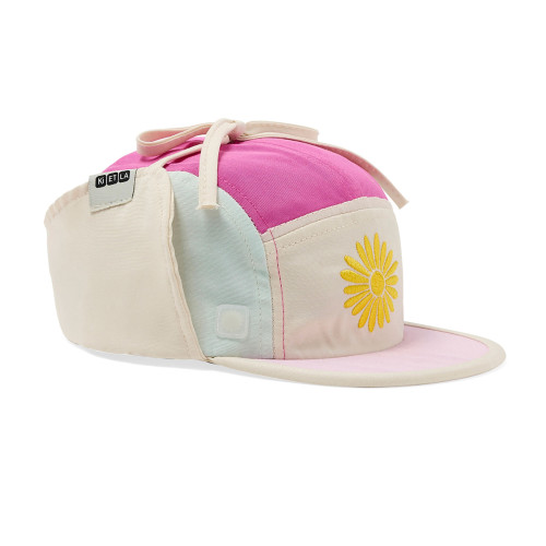 Šiltovka Fun Fleur s UV ochranou a ochranou krku Flower Fuchsia KiETLA