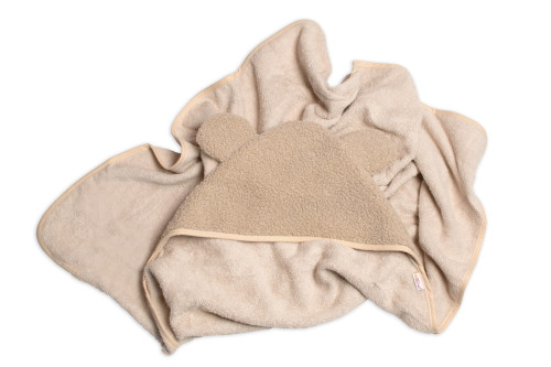 Dojčenská osuška s kapucňou a uškami Boucle 80x80 cm froté Baby Nellys