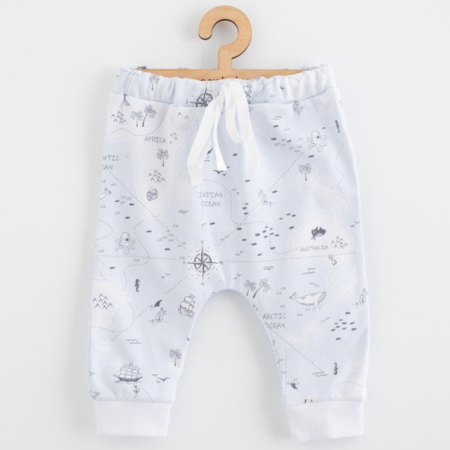 Detské bavlnené nohavice Jogger New Baby For Babies ocean