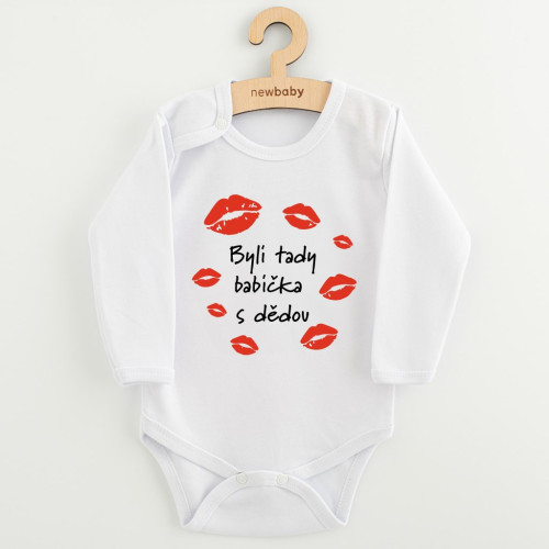 Detské body s potlačou New Baby Boli tu babička s dedom