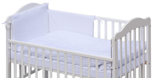 Detská postieľka s kompletnou výbavou Scarlett 120 x 60 cm - Nechtík - biela