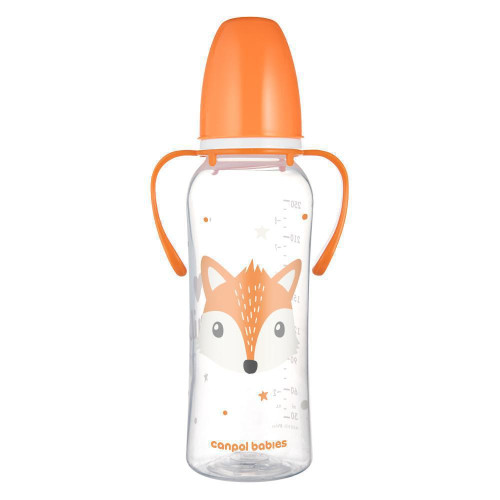 Fľaša úzkohrdlá s úchytmi Cute Animals 250 ml Canpol babies