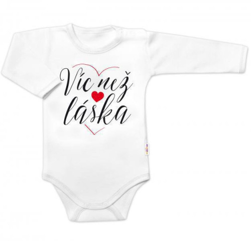 Body dlhý rukáv Viac ako láska biele Baby Nellys