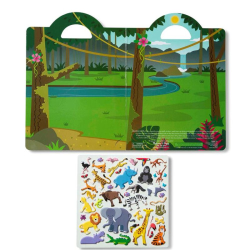 Adhézny zošit so samolepkami Safari Melissa & Doug
