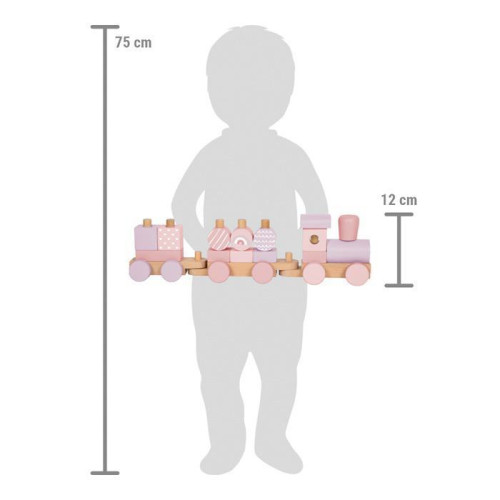 Nasadzovanie Drevený vláčik small foot