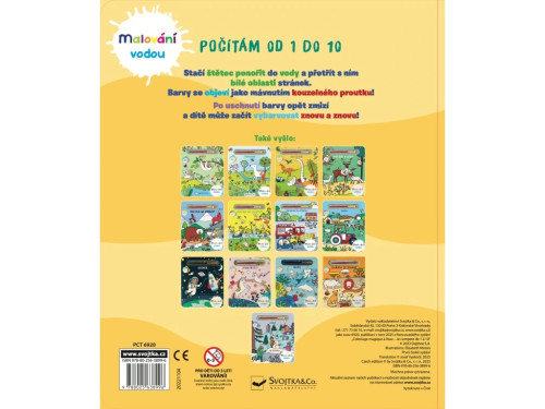 Maľovanie vodou - Počítam od 1 do 10