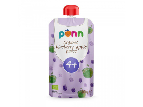 Kapsička Salvest Ponn BIO Jablko s čučoriedkami (100 g) 4m+