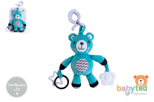 Hrkálka plyš 30 cm záves na postieľku/kočík 0 m+ babyted