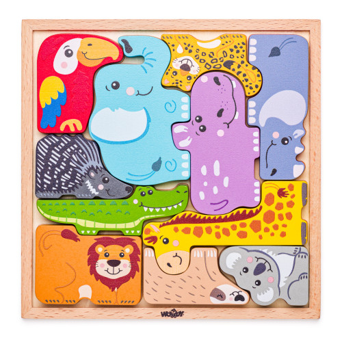 Puzzle na doske - zvieratká