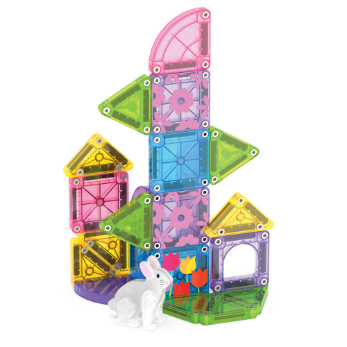 Magnetická stavebnica microMAGS Spring Garden Travel Set 24 dielov