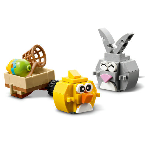 Veľkonočný zajačik, kuriatko a zber vajíčok Lego