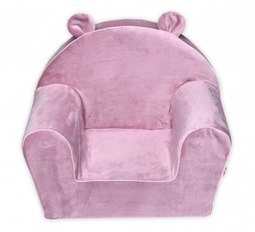 Detské kresielko Teddy Velvet s bočným vreckom Baby Nellys, ružové, staroružová