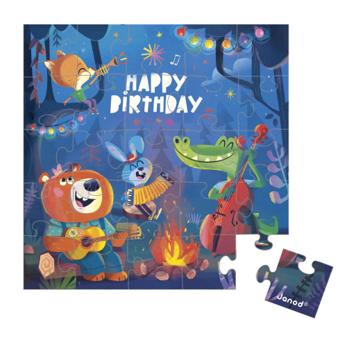 Blahoželanie k narodeninám s puzzle Janod