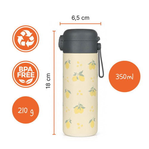 Termoska na tekutiny so slamkou a silikónovým držiakom 350 ml Zopa
