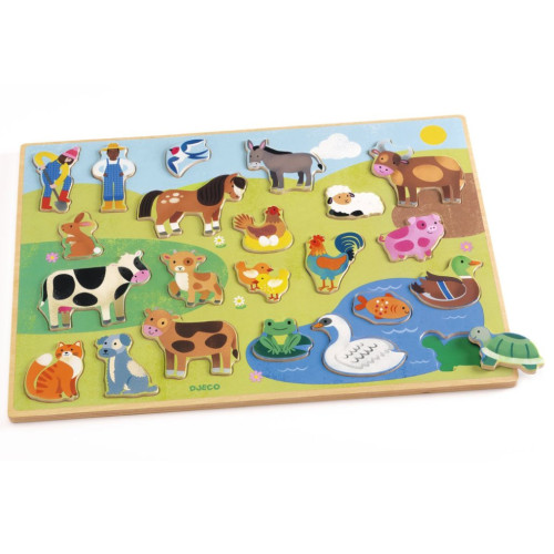 Vkladacie puzzle Farma Djeco