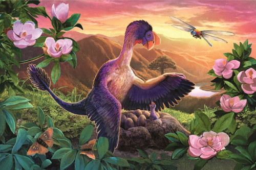 Minipuzzle dinosaury 4 druhy, 54 dielikov