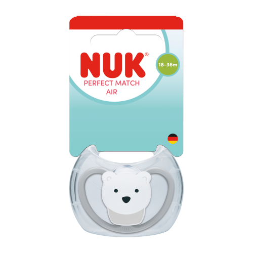Cumlík Perfect Match Air bear 18 m+ 1 ks Nuk
