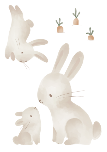 Samolepky na stenu Baby Bunny Little Dutch
