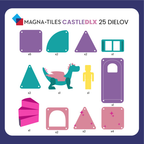 Magnetická stavebnica Castle 25 dielov