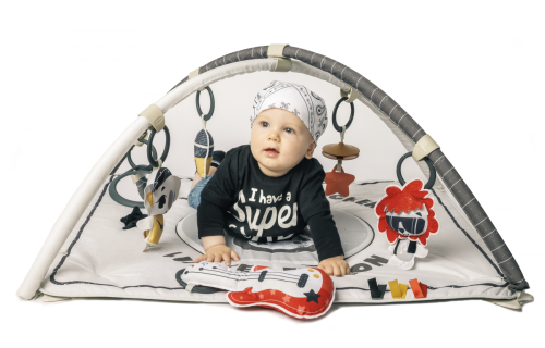 Hracia deka s hrazdou štvorcová Gymini Tiny Rockers Tiny Love