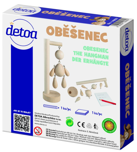 Obesenec spoločenská drevená hra Detoa