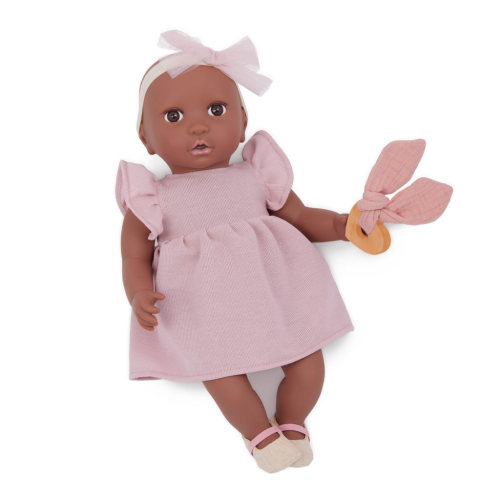 Šaty pre bábiku ružové s doplnkami LullaBaby