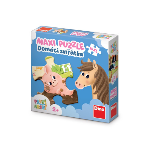 Prvé hranie Domáce zvieratká maxi puzzle 15 dielikov Dino