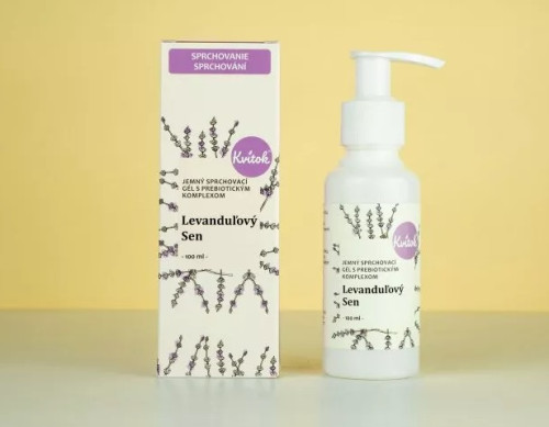 Jemný sprchový gél s prebiotickým komplexom Levanduľový sen 100 ml Kvitok