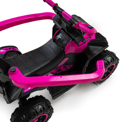 Detské odrážadlo Baby Mix Mega s vodiacou tyčou modré