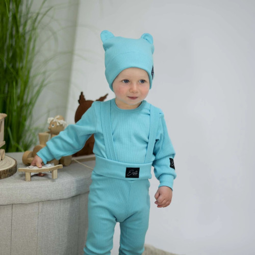 Rastúce body rebrované Turquoise - tyrkysová Esito