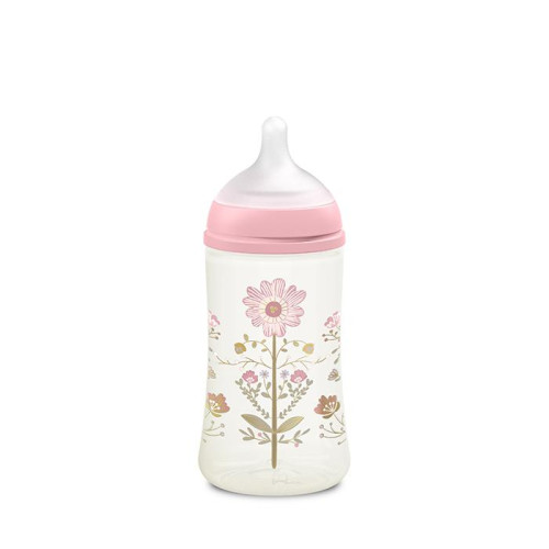 Set fľaša 270 ml + cumlík + klip Gold Suavinex Ružová