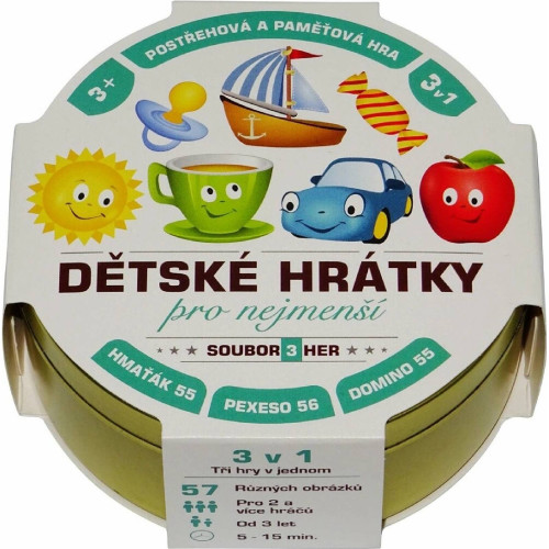 Detské hrátky pre najmenších 3v1 spoločenská hra
